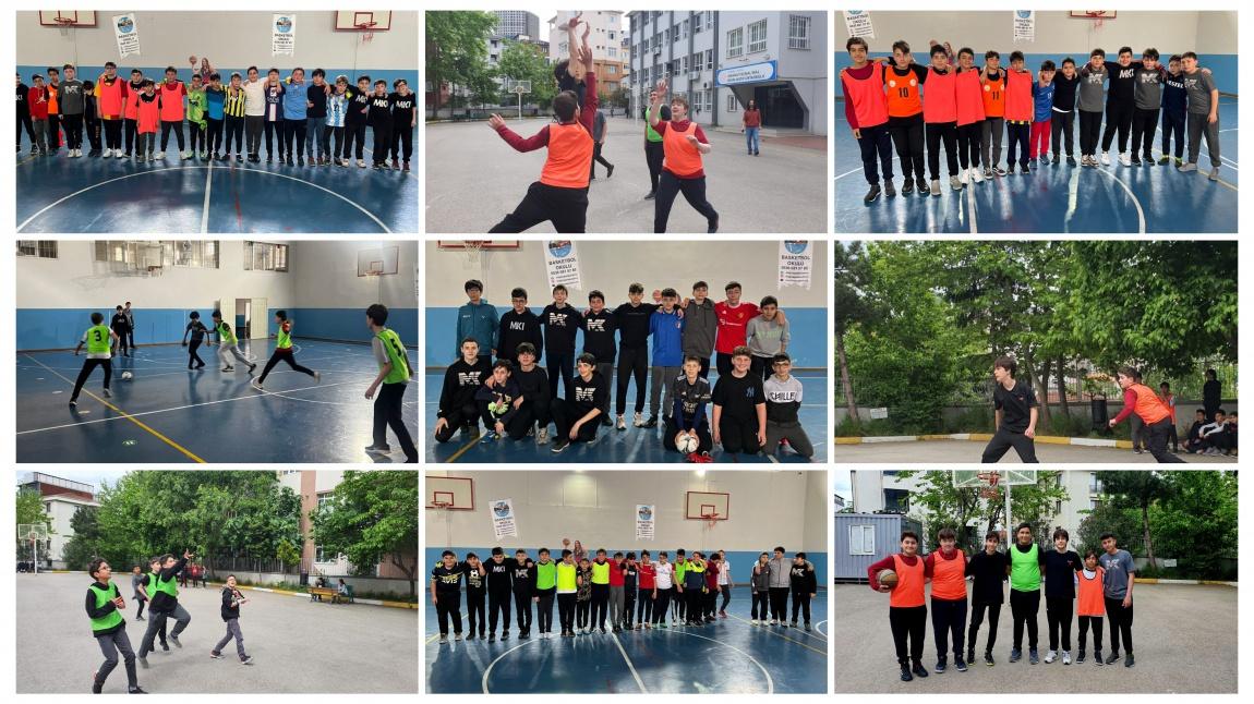 Okulumuzda Bahar şenlikleri kapsamında düzenlenen FUTSAL (Futbol- Basketbol) müsabakalarından Kareler