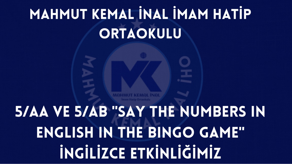İNGİLİZCE DERS İÇİ ETKİNLİĞİMİZ